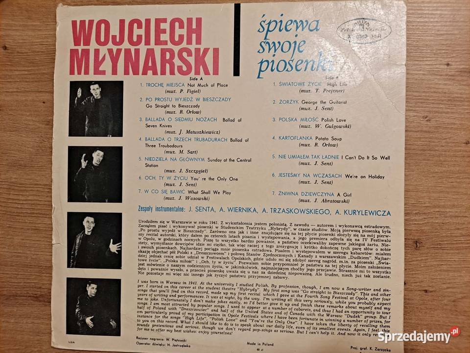 Młynarski Autograf Płyta 1966 super stan
