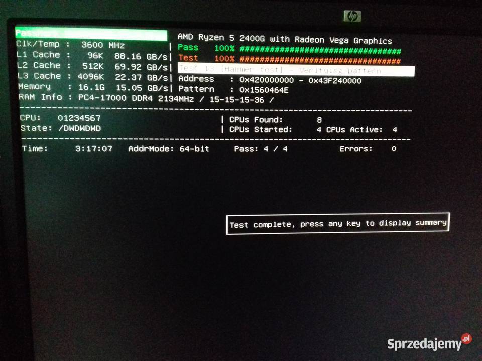 Samsung DDR4 2x8GB16GB sprawna PC42133MHz CL15 Bydgoszcz