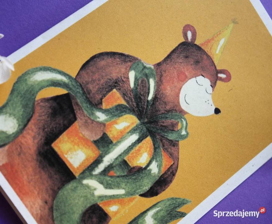 Kartka urodzinowa miś Lubin