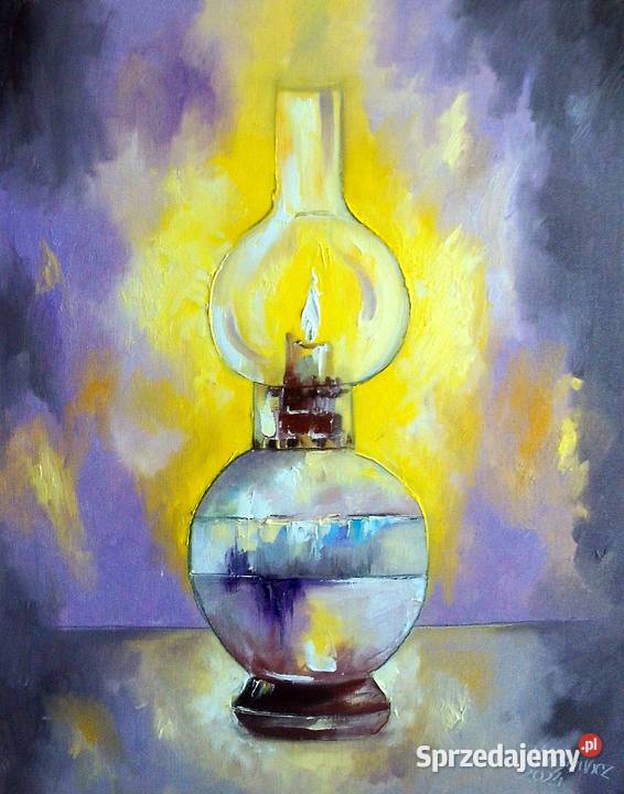 Obraz olejny "Lampka"