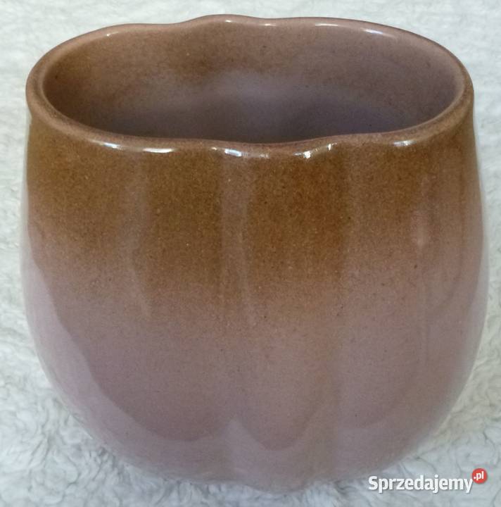 Ceramiczny owalny wazon wys 15