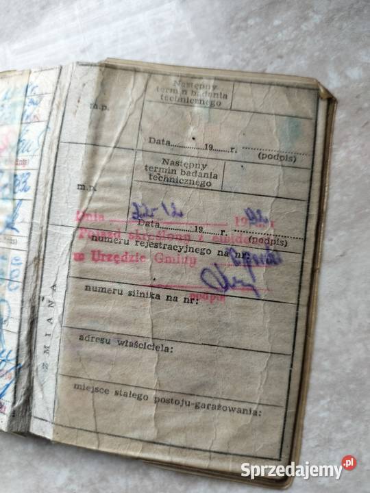 Dowód kolekcjonerski WSK 175 Łubno