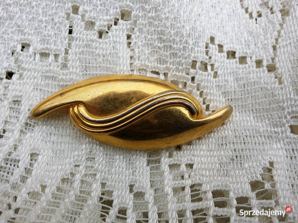 Stara angielska broszka złota fala sprzedam