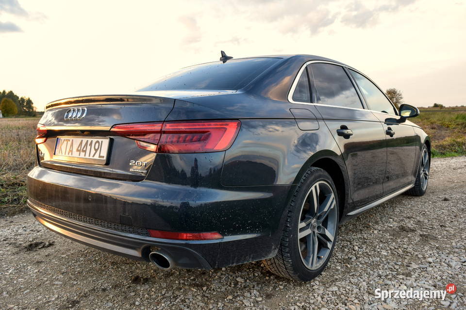 AUDI A4 B9 20TFSI 252 Quattro Sline 2017 automatyczna małopolskie Radłów