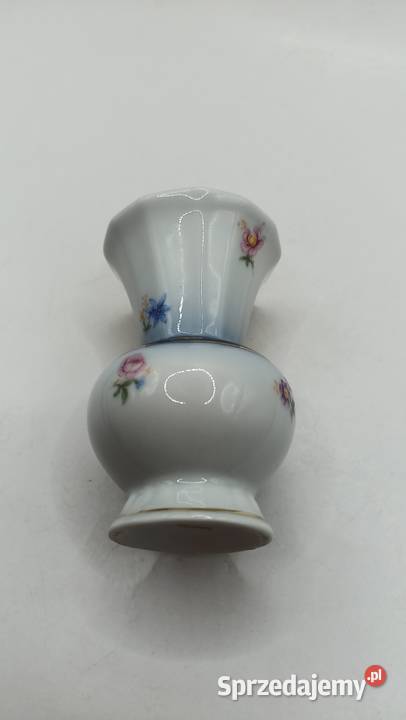 Wazon miniaturowy kobalt i złocenia lubelskie Zamość