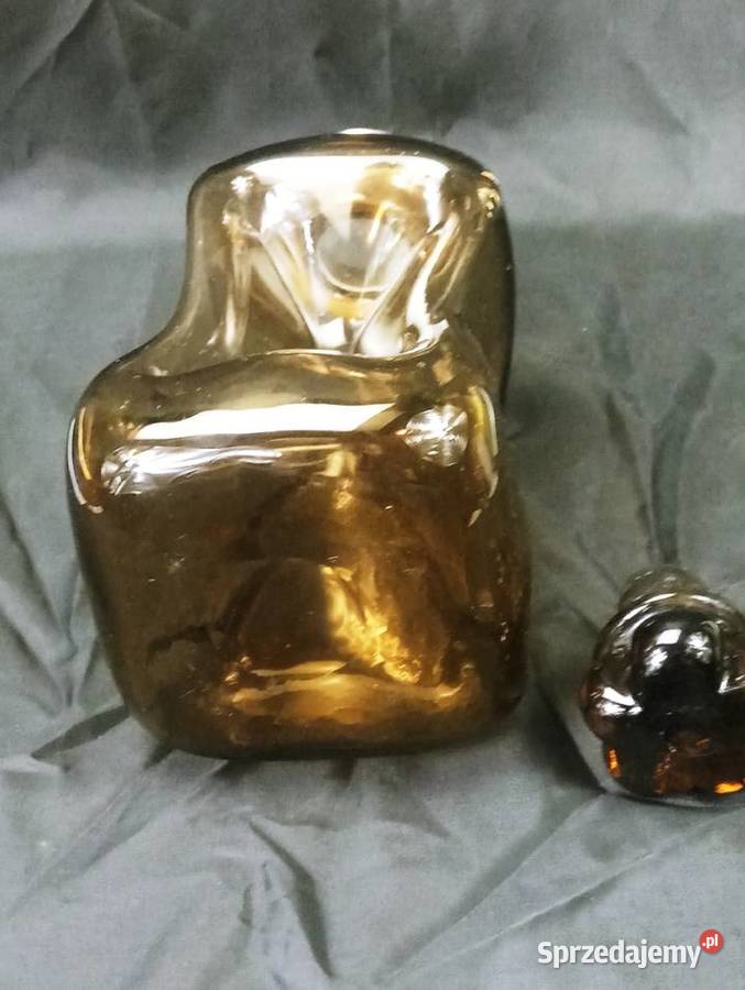 Karafka Klepsydra Srebro 830S szkło Szwecja Nowa Sól sprzedam