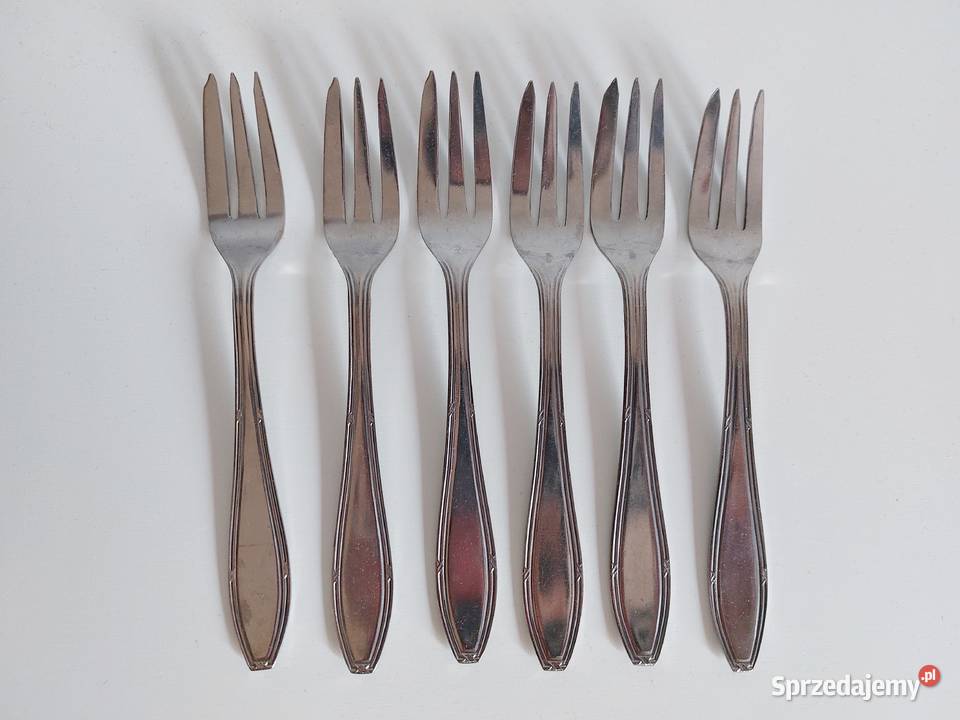 6 widelczyków deserowych Hefra stainless wielkopolskie Poznań sprzedam