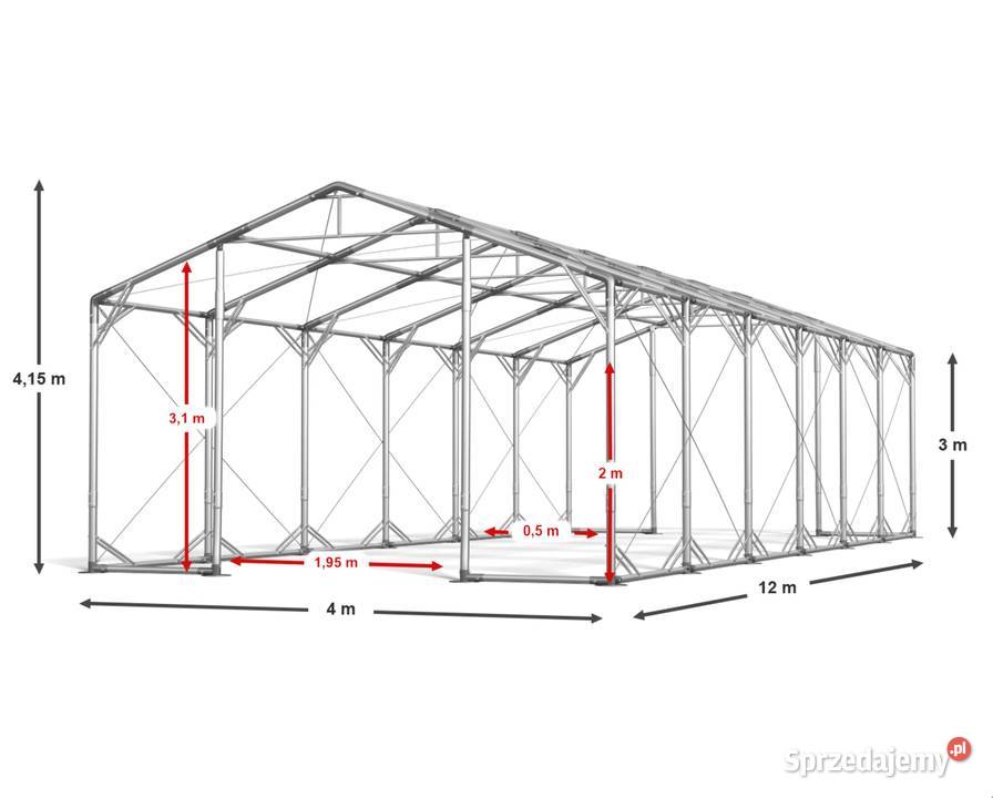 4x12x3m Namiot magazynowy garaż mocny hala Tarnobrzeg