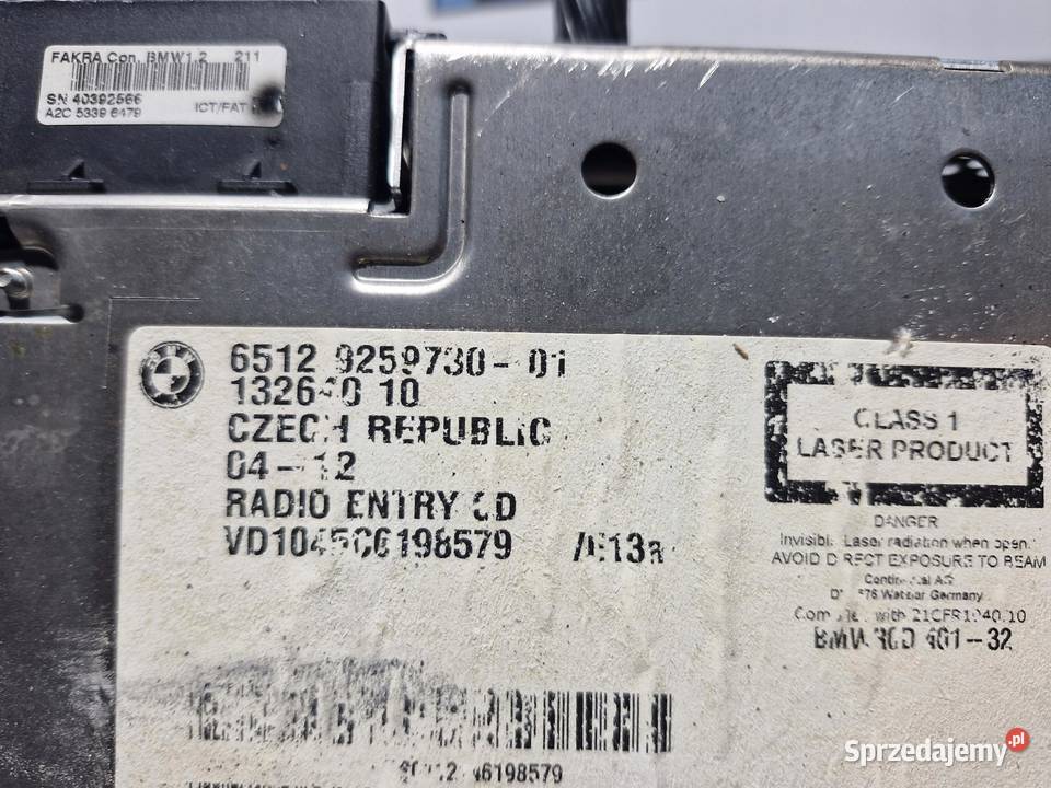 BMW 1 E87 E81 E88 RADIO BUSINESS CD 9259730 osobowe dolnośląskie