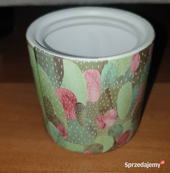 Osłonka doniczka ceramiczna z kaktusami mazowieckie