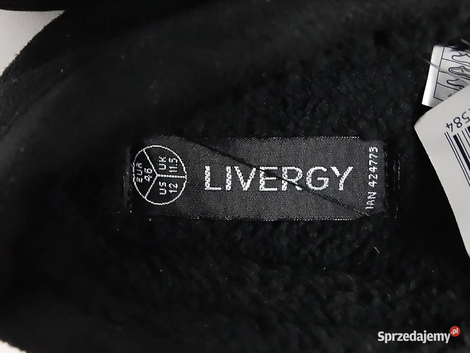 Męskie Kapcie LIVERGY Nowe z Metką Rozmiar 46 lubelskie