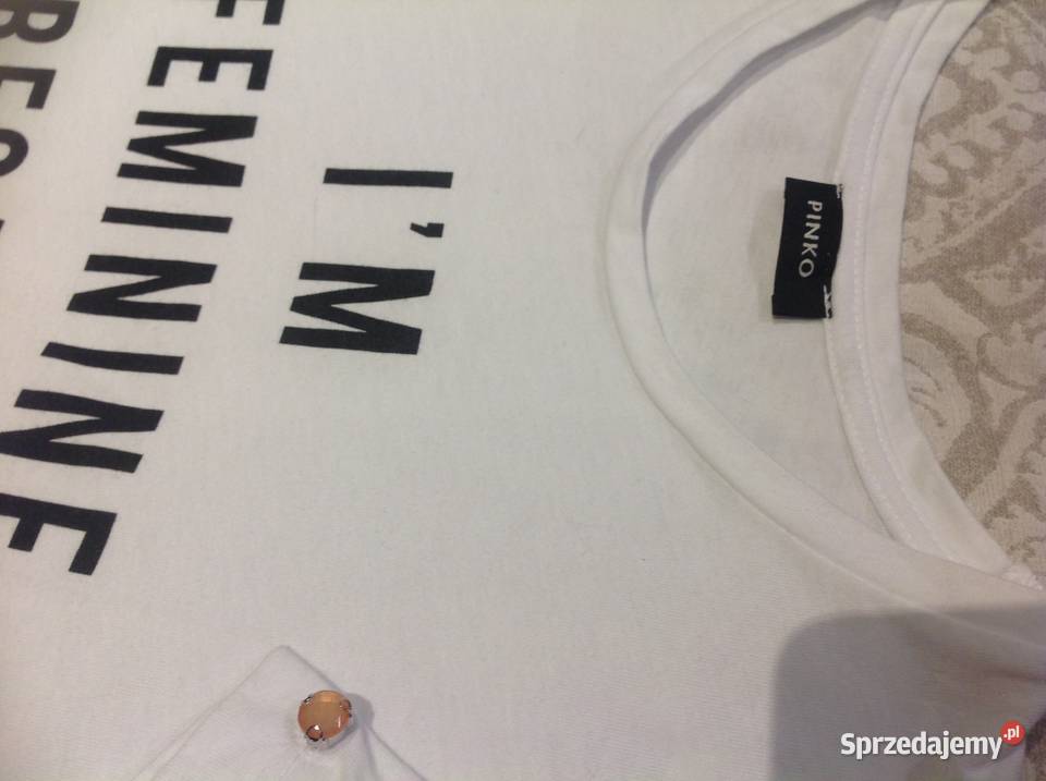 Koszulka Damska PINKO S Biała Kamienie lubuskie