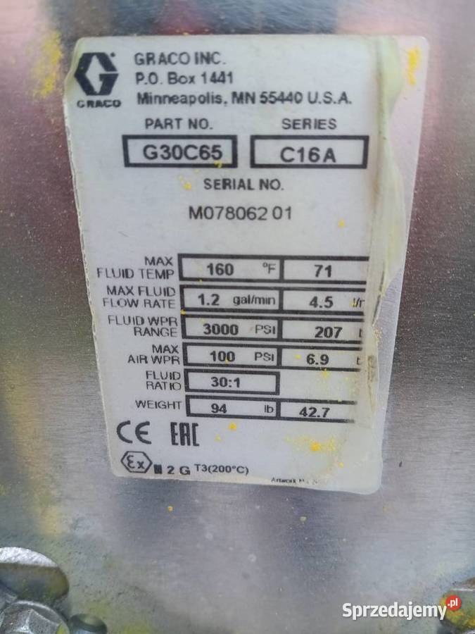 Agregat malarski Graco Merkur kujawsko-pomorskie Bydgoszcz