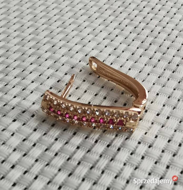 Komplet biżuterii pierścionek i kolczyki Lędziny