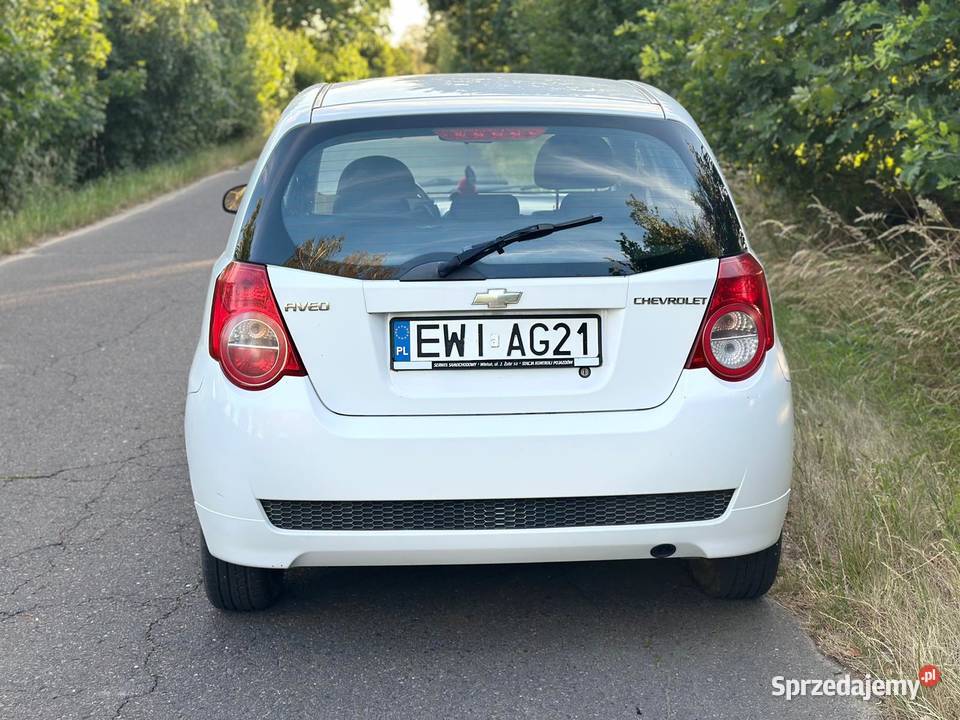 Chevrolet Aveo 12 LPG biały ładny Oszczędny Wieluń