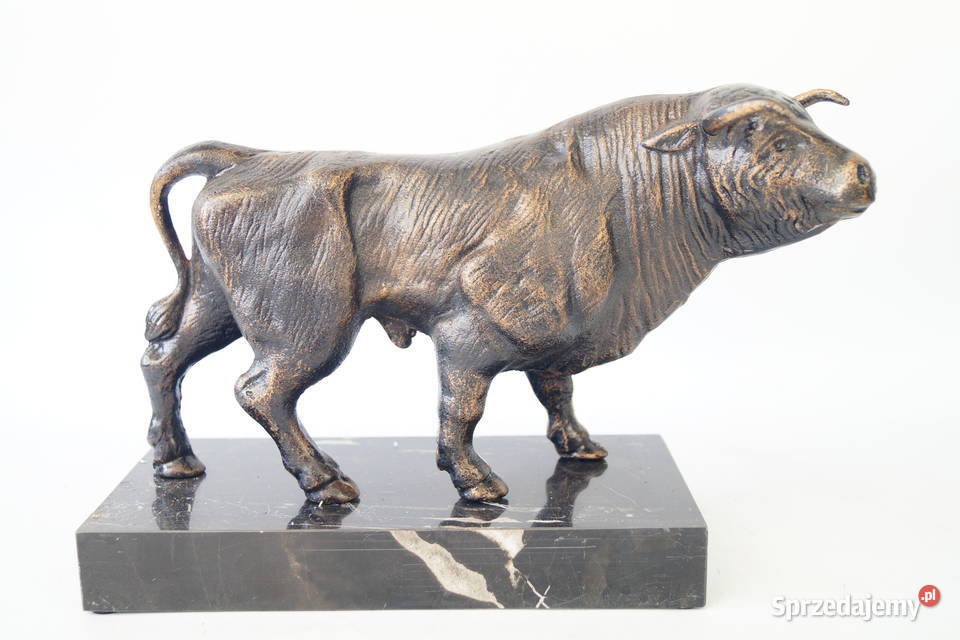 Figura żeliwna rzeźba BYK masywna dekoracja Gizałki