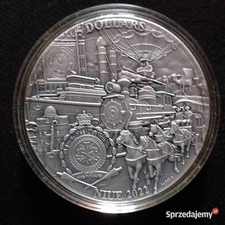 Srebrna moneta 5 Niue 150th anniversary 80 Days Karczew sprzedam