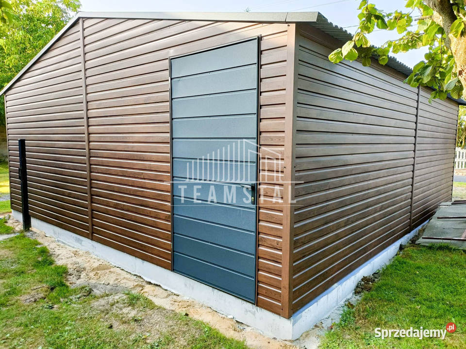 GARAŻ BLASZANY 6m x 6m dwuspad Brama drzwi 2x Jastrzębie-Zdrój