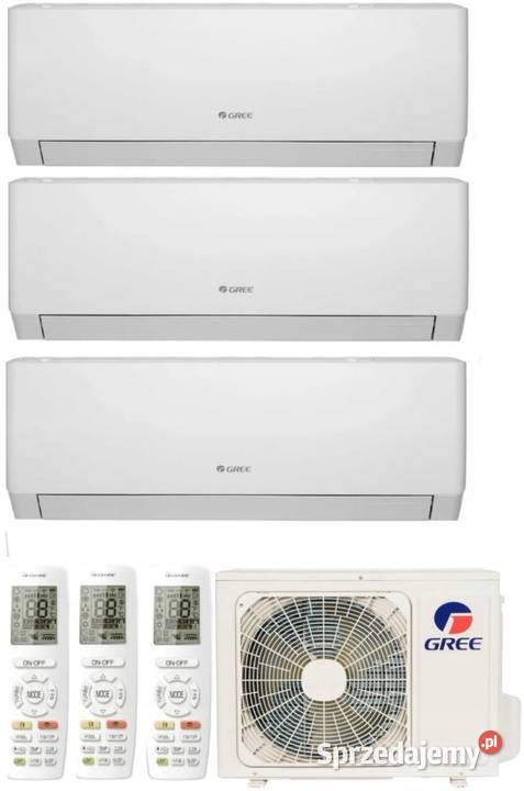 Klimatyzacja Gree MULTISPLIT 3x25kw Pular White wielkopolskie Poznań