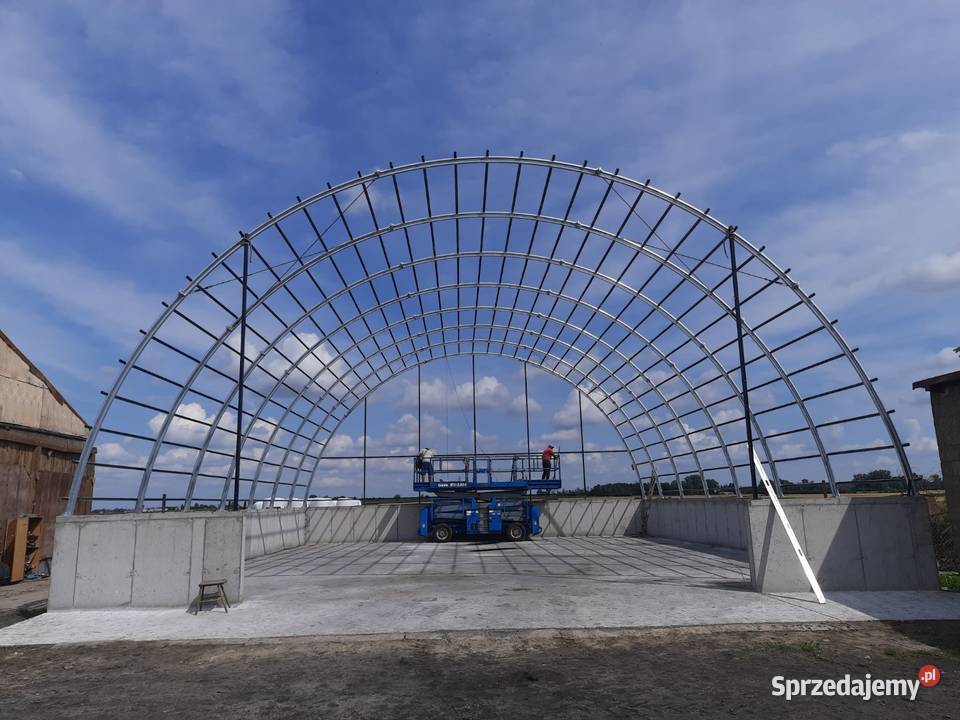 Hala łukowa 145 x 25m magazyn obora słoma garaż
