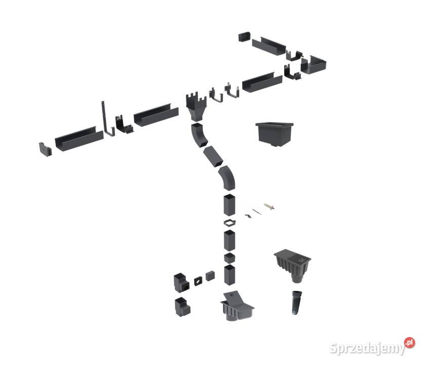 Krop rynna kwadratowa 135 mm 195 m grafit metal podlaskie Białystok