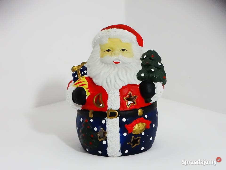 Ceramiczny Mikołajek świecący świecznik Dekoracje świąteczne Biłgoraj sprzedam