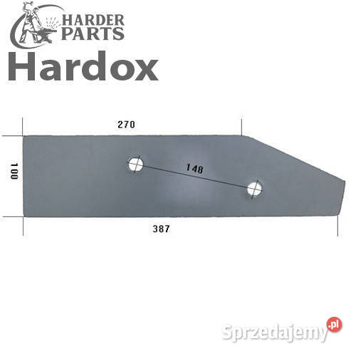 Płoza krótka HARDOX 27011700L części do pługa nieuszkodzony Suwałki