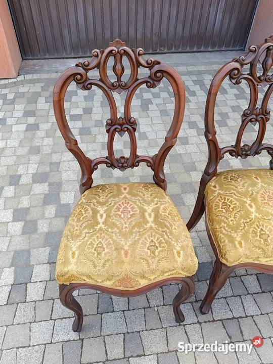 Cztery stare krzesła w stylu rokokoLudwik XV Lipno