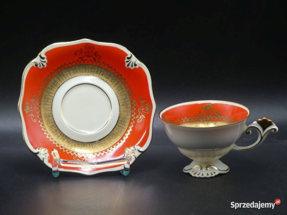 Zjawiskowy komplet do mokki espresso Tułowice Porcelana i szkło Poznań sprzedam