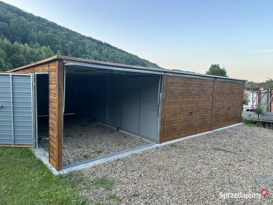 Garaż Blaszany Grafit 3x8 Magazyny Schowek Wiata Janów Lubelski