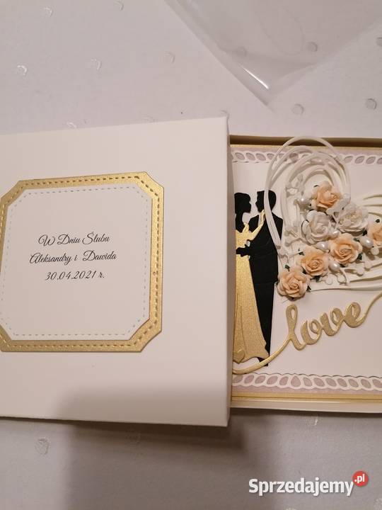 M kartka ręcznie wykonana w pudełku sztalugowa Strzebiń