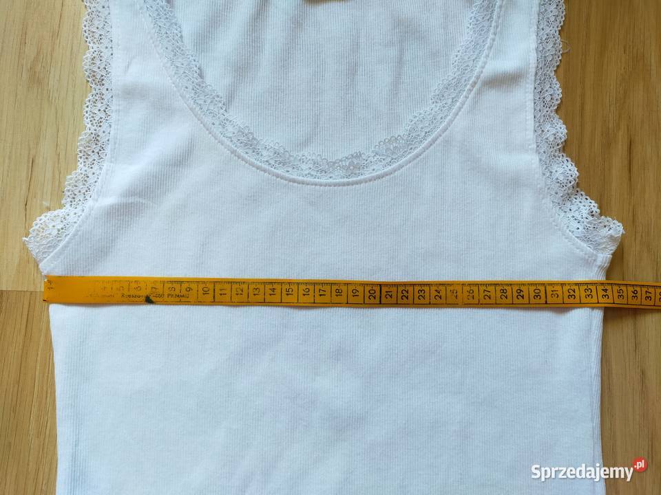Biały top z koronką rozmiar M Łódź sprzedam