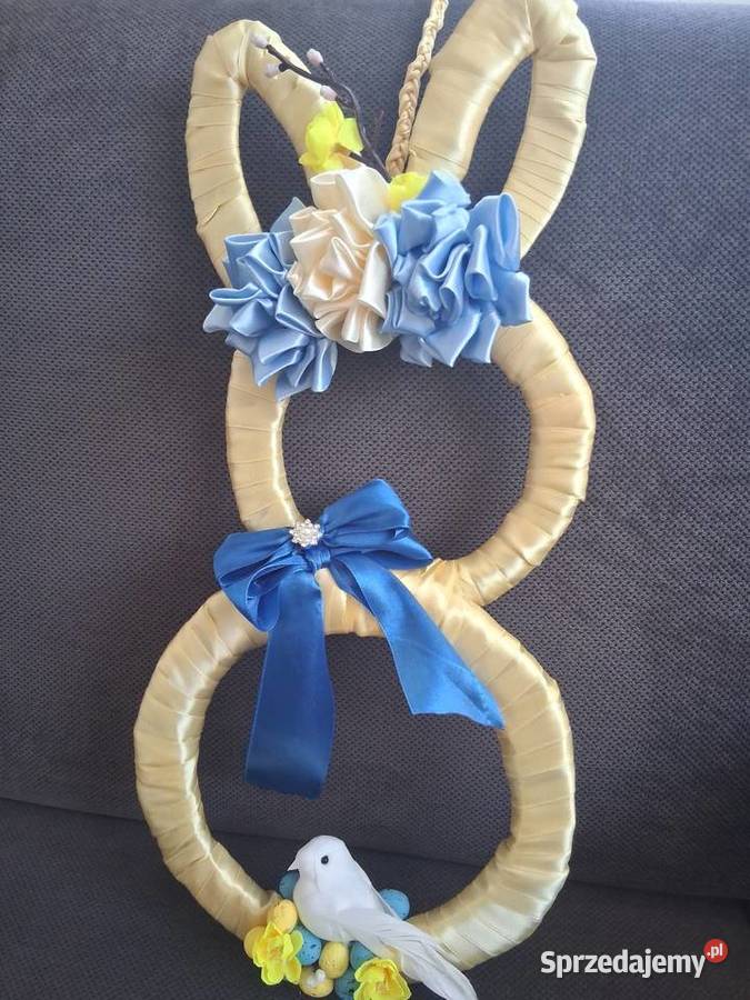 Wianek wielkanocny żółty