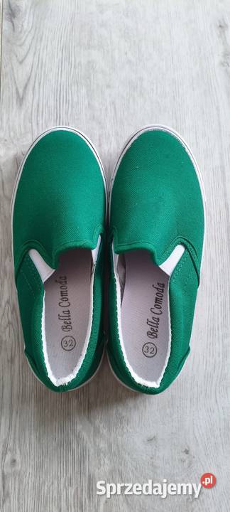 Trampki chłopięce 32 zielone Nowe Sportowe
