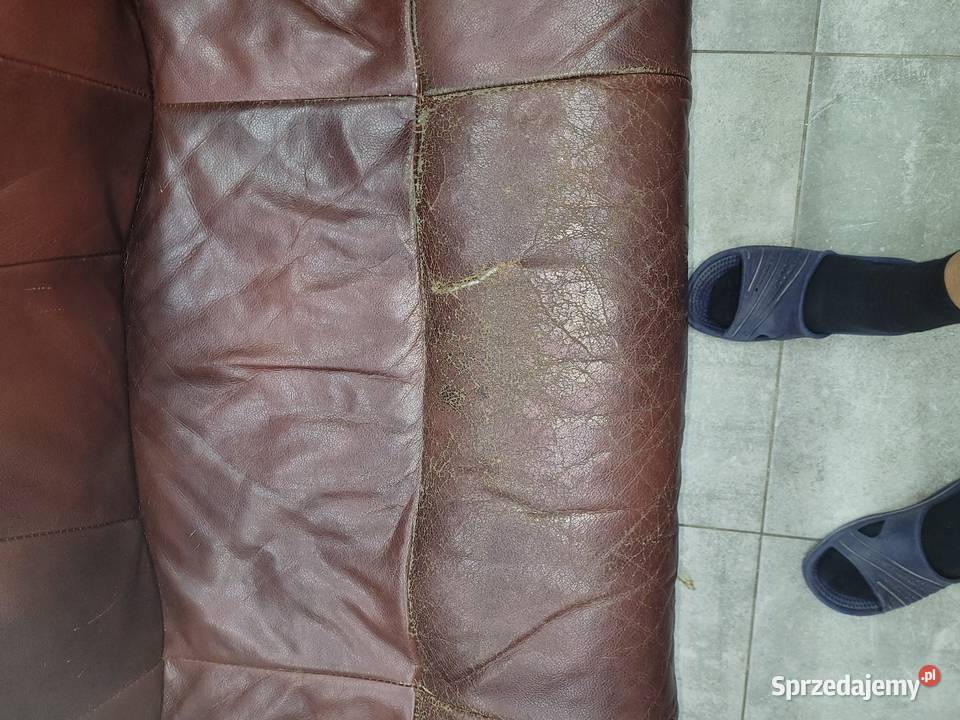 Sprzedam wypoczynek skóra naturalna lubelskie Garbów sprzedam