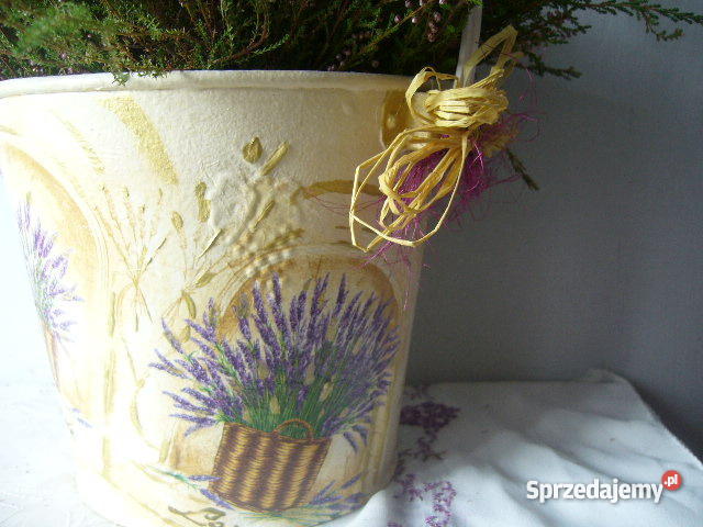 dekoracyjne wiaderko decoupage Opatów sprzedam