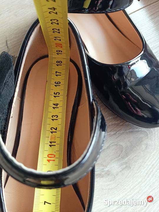 Buty baleriny dziewczęce czarne lakierki 30 Płock