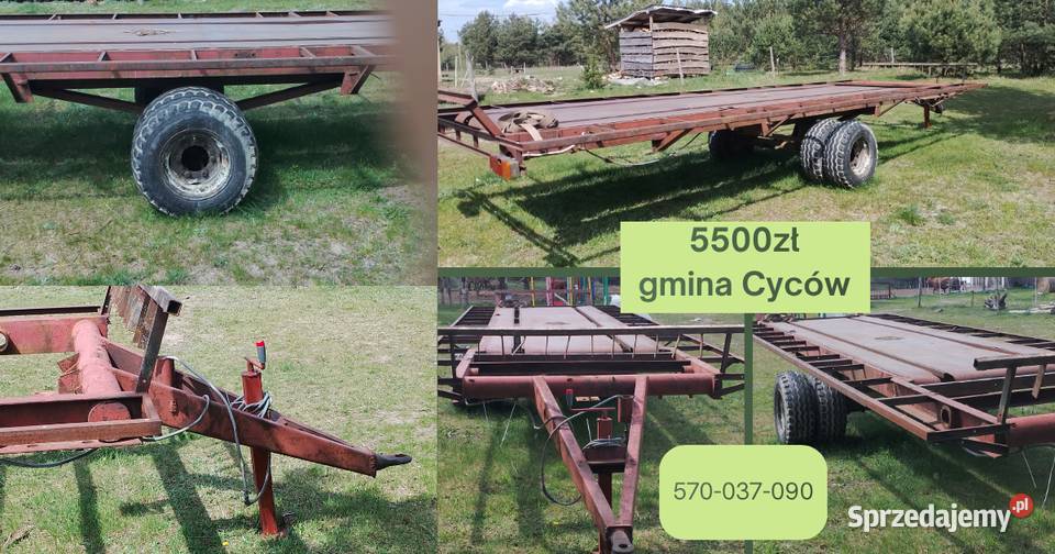 laweta przyczepa do bel siana kiszonki Cyców