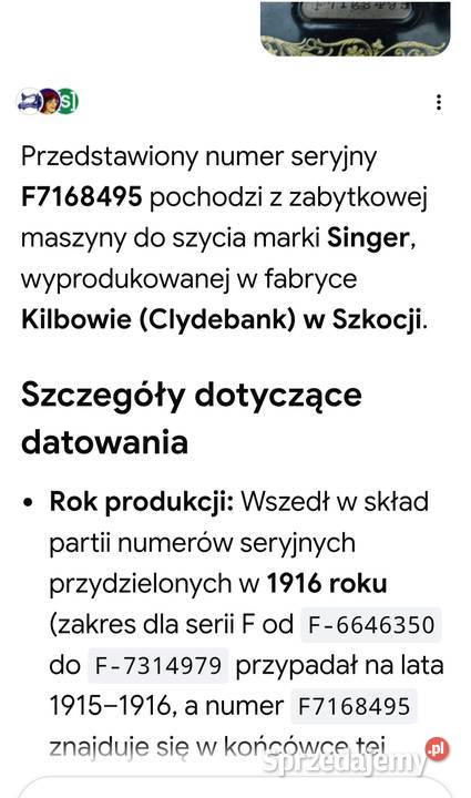 Antyk maszyna Singer z okolo 1916 roku Antyki pomorskie Gdynia