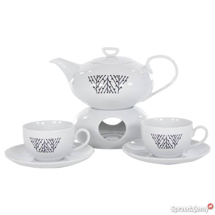 Zestaw NOWY do herbaty porcelana Ćmielów i biały Kraków sprzedam