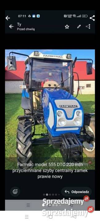 Sprzedam ciągniki rolnicze Farmtrac Escort Ukł. ham. do przyczep pneum. Dobrowoda