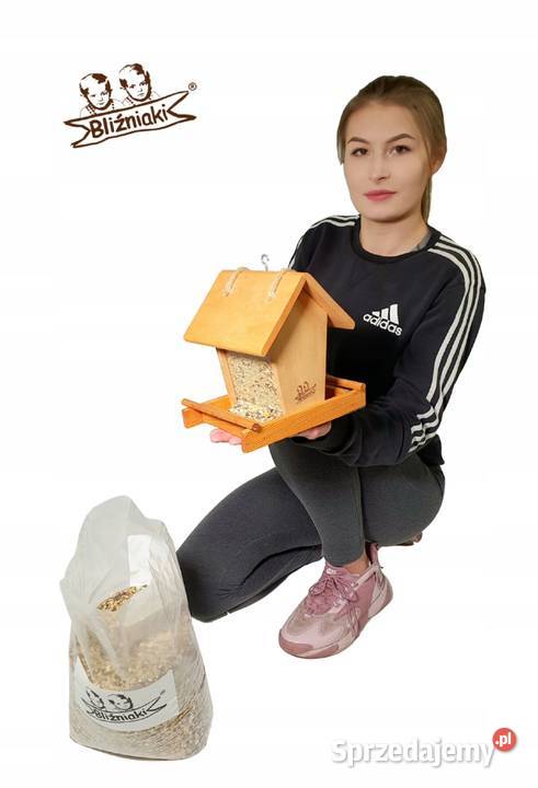 KARMNIK PTAKÓW na parapet z zasypem na ziarno z Zielona Góra