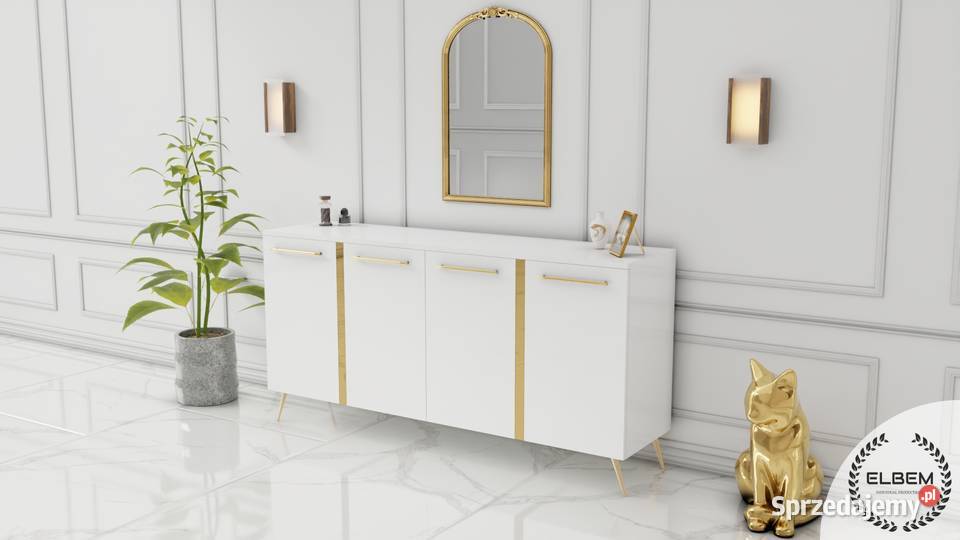 Lakierowana komoda biały połysk Glamour Komody sprzedam