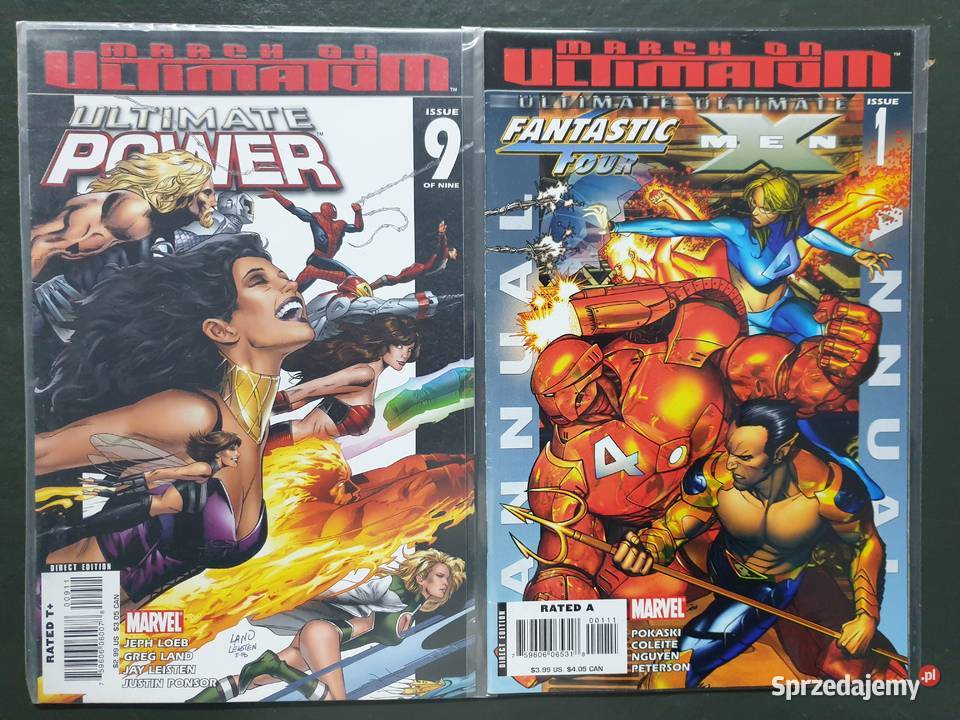 Ultimate 9 oryginalnych komiksów Marvel USA Amerykańskie Komiksy Gdynia sprzedam