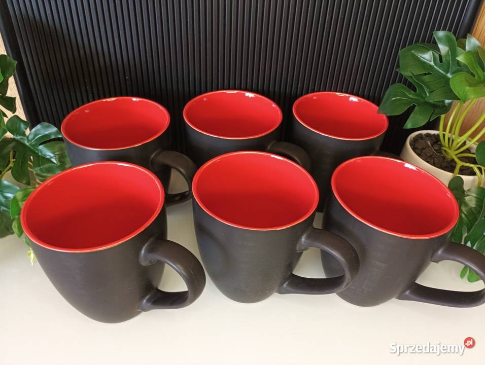 Ceramiczne kubki filiżanki 6 sztuk 350 ml MiaMio Trzcianka