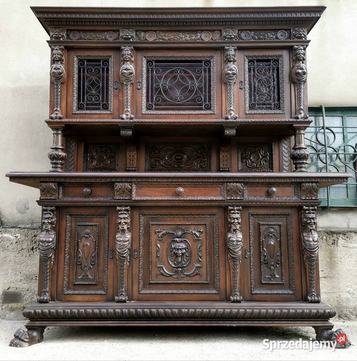 Kunsztowny kredens neorenesans włoski antyk dolnośląskie Wałbrzych sprzedam