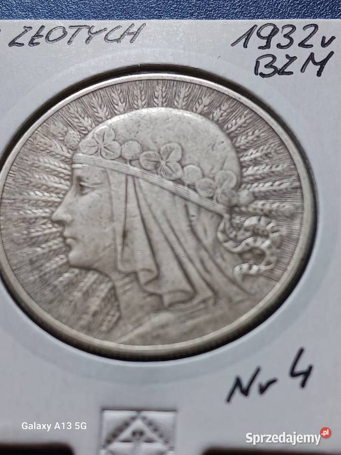 10 złotych Głowa Kobiety 1932 r 4bez znaku Konin