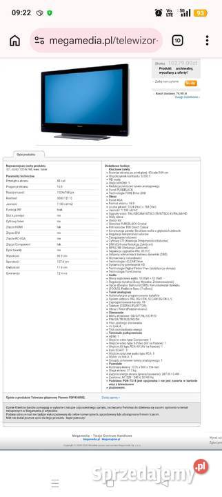 Telewizor Pionner Elektronika Poznań