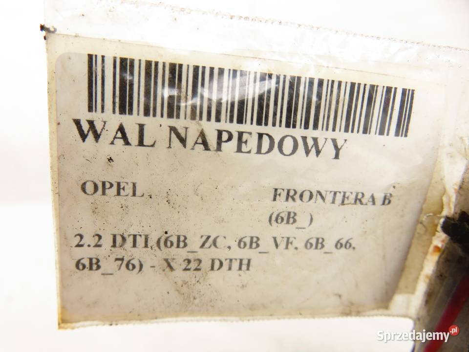 WAŁ NAPĘDOWY OPEL FRONTERA B 22 DTI 8971253001