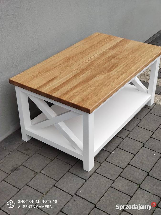 Stolik kawowy dębowy 48cm Stoły, krzesła, biurka Szadek